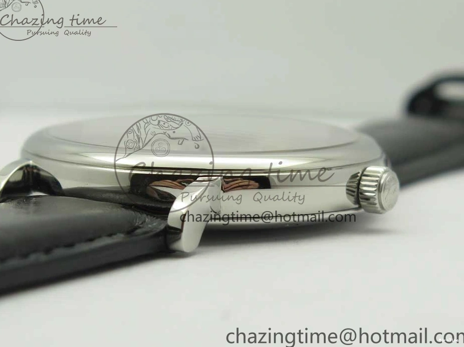 MIROTIME 0102 Portofino Automatic SS FKF 1:1 Best Edition White Dial SS Markers on Black Leather Strap A QuickDry 7138